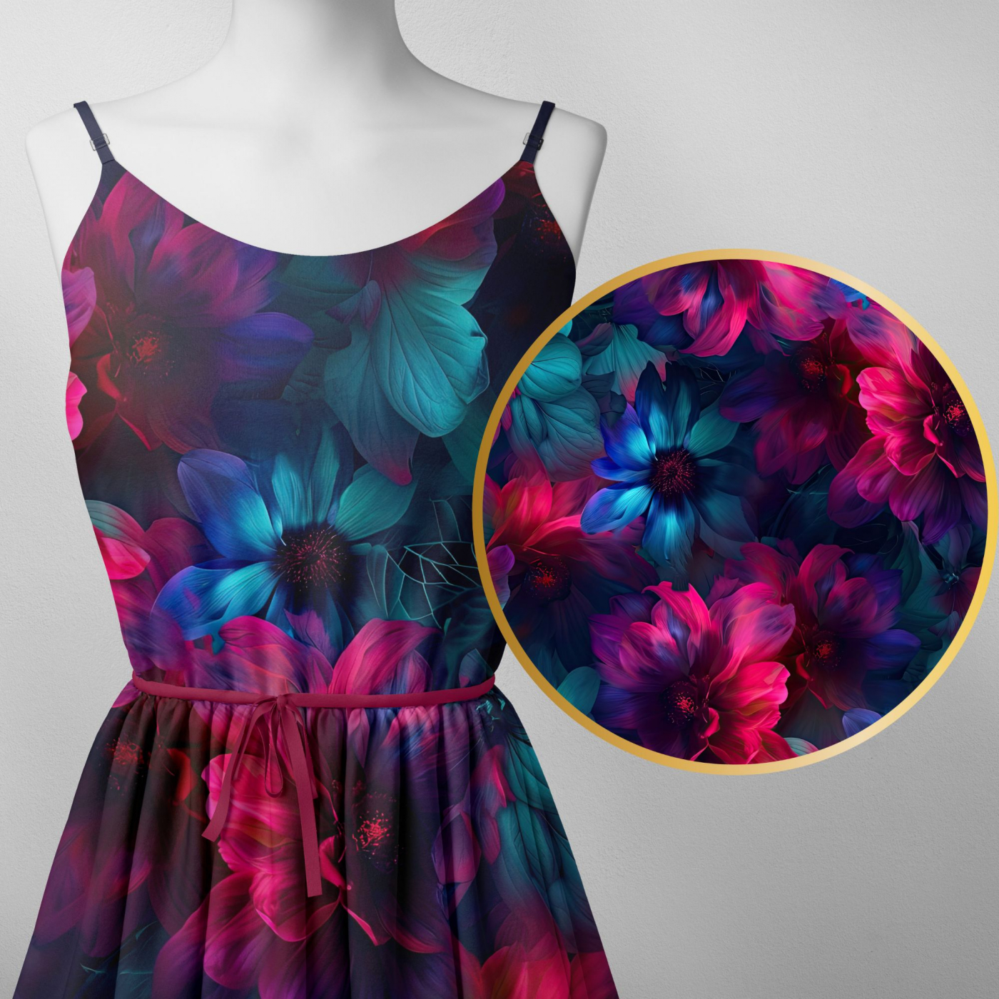 Bio Viskosejersey mit Überbreite (Stoffbreite ca. 170 cm):  Amidst Flowers - von Graustufen-Stoffe